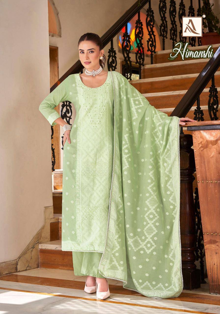 HIMANSHI By Alok Suit Stylish Beautiful Colourful Printed & Embroidered Party Wear & Occasional Wear Pure cotton Dresses At Wholesale Price